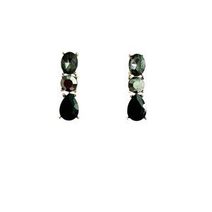NWT Black Drop Crystal Post Earrings